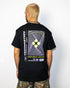 Nocturnal Nature oversized T-Shirt von hinten in schwarz, getragen von Chris